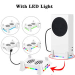 Para XBOX Series S Ventoinha de Arrefecimento Base com Tira de Luz LED Incorporada, Ventoinha de Arrefecimento Base Branca, Ventoinha de Arrefecimento Base Preta