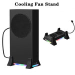 Para XBOX Series S Ventoinha de Arrefecimento Base com Tira de Luz LED Incorporada, Ventoinha de Arrefecimento Base Branca, Ventoinha de Arrefecimento Base Preta