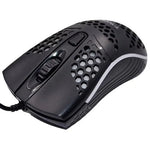 T-WOLF V15 Rato Gaming USB com Fio e Iluminação RGB, Design Oco Ergonómico em Colmeia para PC, Escritório e Uso Doméstico