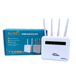 Roteador Plug-in Sem Fios 4G CPE WiFi6 Hotspot Sem Fios de Dupla Porta, Ficha EU, Para Europa / Ásia / África