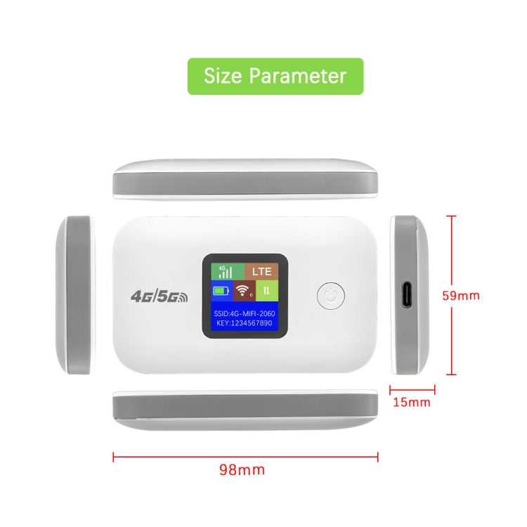 Roteador Portátil Sem Fios 4G Tipo-C Plug And Play Hotspot Móvel LTE para Carro, Versão Eurasiana A8-EU, Versão Asiática A8-AS