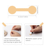 2 Peças de Etiquetas de Papel Kraft Natural para Decoração de Preço de Joias, J208, J209