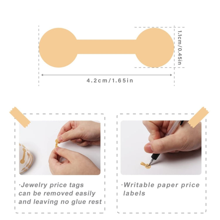 2 Peças de Etiquetas de Papel Kraft Natural para Decoração de Preço de Joias, J208, J209