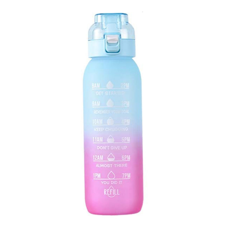 Caneca de Água Tritan de Grande Capacidade 1000ml com Cor em Gradiente para Desporto ao Ar Livre