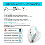 ZELOTES F36 Teclado Vertical Ergonómico com 9 Teclas, Programável, Duplo Bluetooth + Rato Sem Fios 2.4G, F36 (Branco), F36 (Preto)