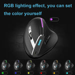 ZELOTES F36 Teclado Vertical Ergonómico com 9 Teclas, Programável, Duplo Bluetooth + Rato Sem Fios 2.4G, F36 (Branco), F36 (Preto)