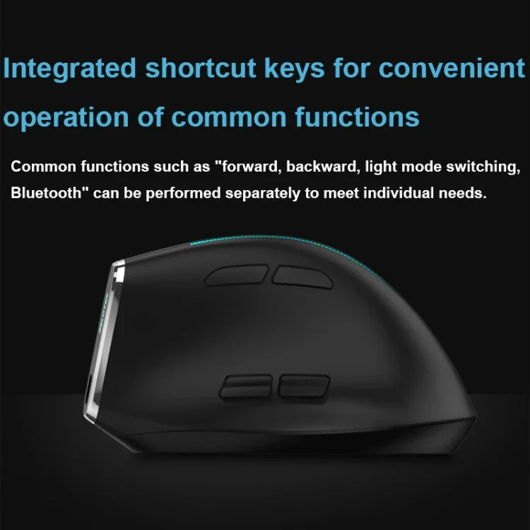 ZELOTES F36 Teclado Vertical Ergonómico com 9 Teclas, Programável, Duplo Bluetooth + Rato Sem Fios 2.4G, F36 (Branco), F36 (Preto)