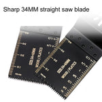 2pcs Trimmers High Carbon Steel Straight Saw Blade For Multi Tool, Small Teeth, 45mm Fine Teeth