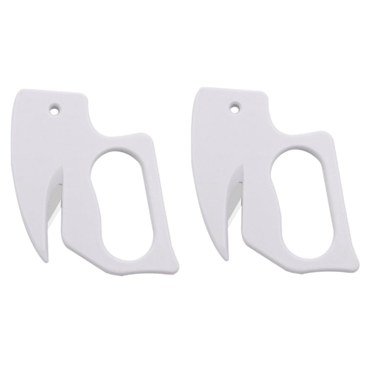 2 peças Abridor de cartas com lâmina de aço inoxidável para corte de papel multiusos, Branco, Preto
