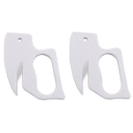 2 peças Abridor de cartas com lâmina de aço inoxidável para corte de papel multiusos, Branco, Preto