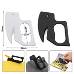 2 peças Abridor de cartas com lâmina de aço inoxidável para corte de papel multiusos, Branco, Preto