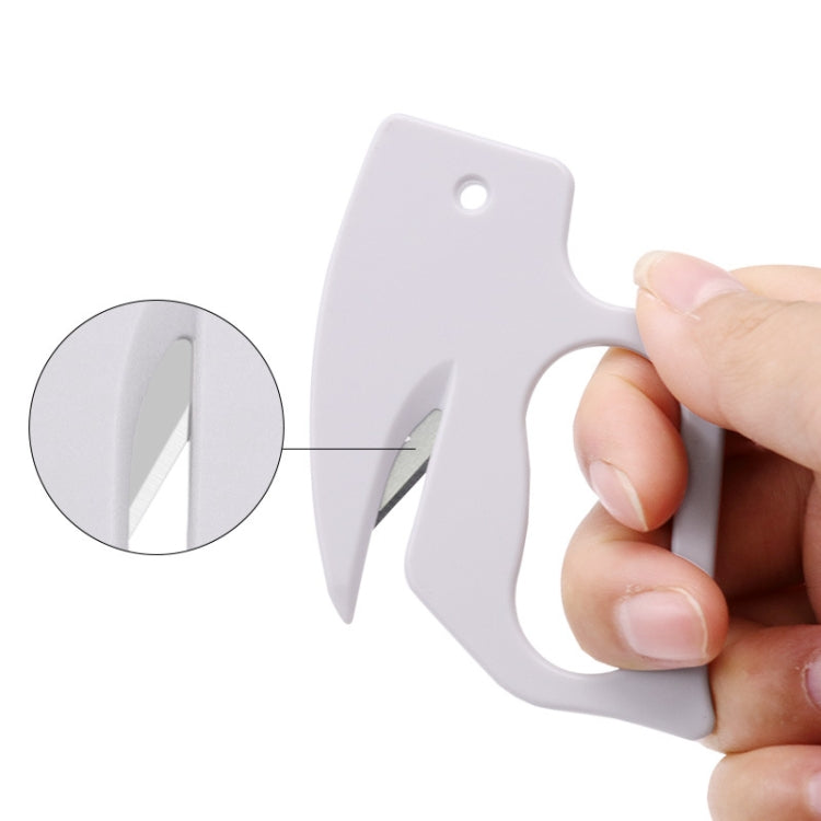2 peças Abridor de cartas com lâmina de aço inoxidável para corte de papel multiusos, Branco, Preto