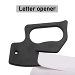 2 peças Abridor de cartas com lâmina de aço inoxidável para corte de papel multiusos, Branco, Preto