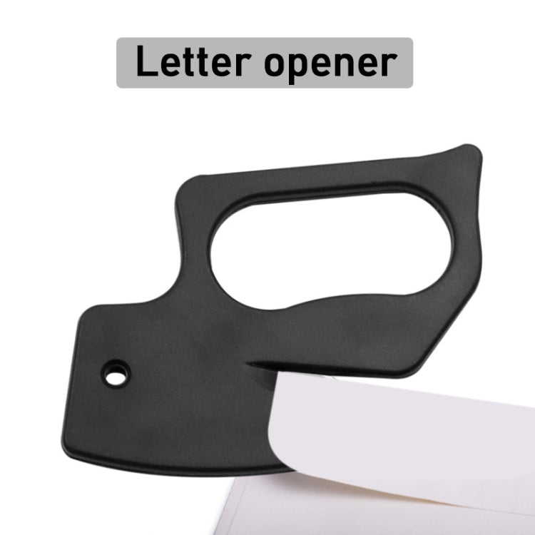 2 peças Abridor de cartas com lâmina de aço inoxidável para corte de papel multiusos, Branco, Preto