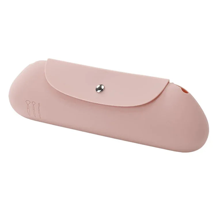 Bolsa de Armazenamento para Pincéis de Maquilhagem em Silicone Bolsa Portátil para Armazenamento de Viagem Organizador Cosmético de Grande Capacidade