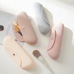 Bolsa de Armazenamento para Pincéis de Maquilhagem em Silicone Bolsa Portátil para Armazenamento de Viagem Organizador Cosmético de Grande Capacidade