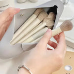 Bolsa de Armazenamento para Pincéis de Maquilhagem em Silicone Bolsa Portátil para Armazenamento de Viagem Organizador Cosmético de Grande Capacidade