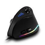 ZELOTES C18 Teclado Vertical Ergonómico com 11 Teclas RGB, Joystick Programável, Rato Gaming Com Fios, C18