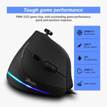 ZELOTES C18 Teclado Vertical Ergonómico com 11 Teclas RGB, Joystick Programável, Rato Gaming Com Fios, C18