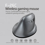 ZELOTES F-26C Rato Sem Fios Vertical com 8 Teclas, Modo Duplo 2.4G+Bluetooth, Ecrã LED, F-26C