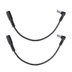 2pcs Cabo Adaptador DC 5.5 x 2.1mm Reto para Curvo Macho para Fêmea Extensão de Cabo de Alimentação, B1-2
