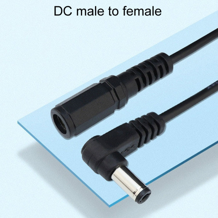2pcs Cabo Adaptador DC 5.5 x 2.1mm Reto para Curvo Macho para Fêmea Extensão de Cabo de Alimentação, B1-2