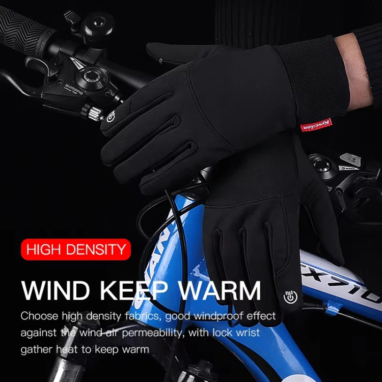 Luvas Impermeáveis para Ciclismo Quentes Kyncilor Luvas de Veludo Ultra-suave com Ecrã Tátil de Dois Dedos, M, L, XL