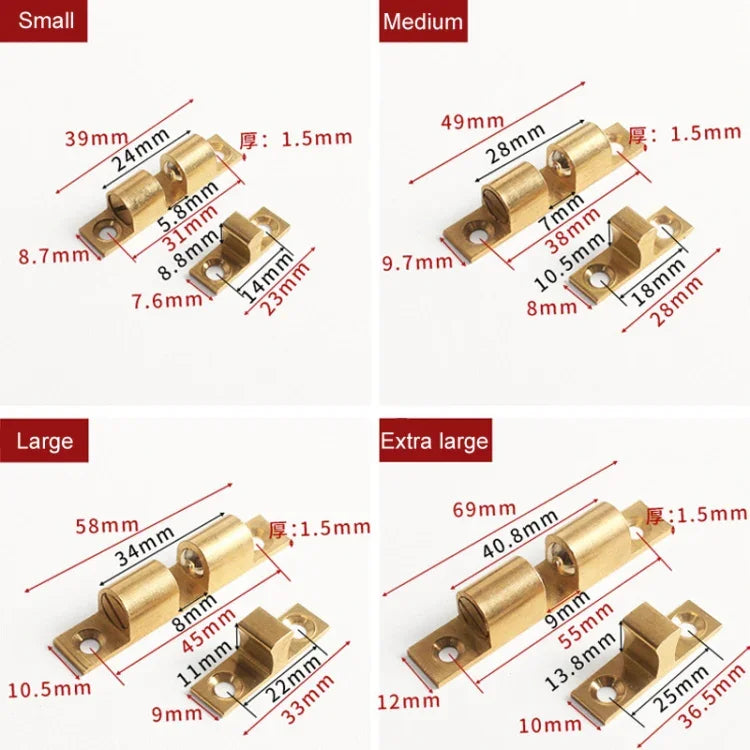 2pcs Fecho Magnético de Mola para Armário com Ventosa, Pequeno Dourado, Médio Dourado, Grande Dourado, Extra Grande Dourado, Pequeno Prateado, Médio Prateado, Grande Prateado, Extra Grande Prateado