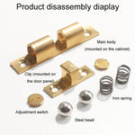 2pcs Fecho Magnético de Mola para Armário com Ventosa, Pequeno Dourado, Médio Dourado, Grande Dourado, Extra Grande Dourado, Pequeno Prateado, Médio Prateado, Grande Prateado, Extra Grande Prateado