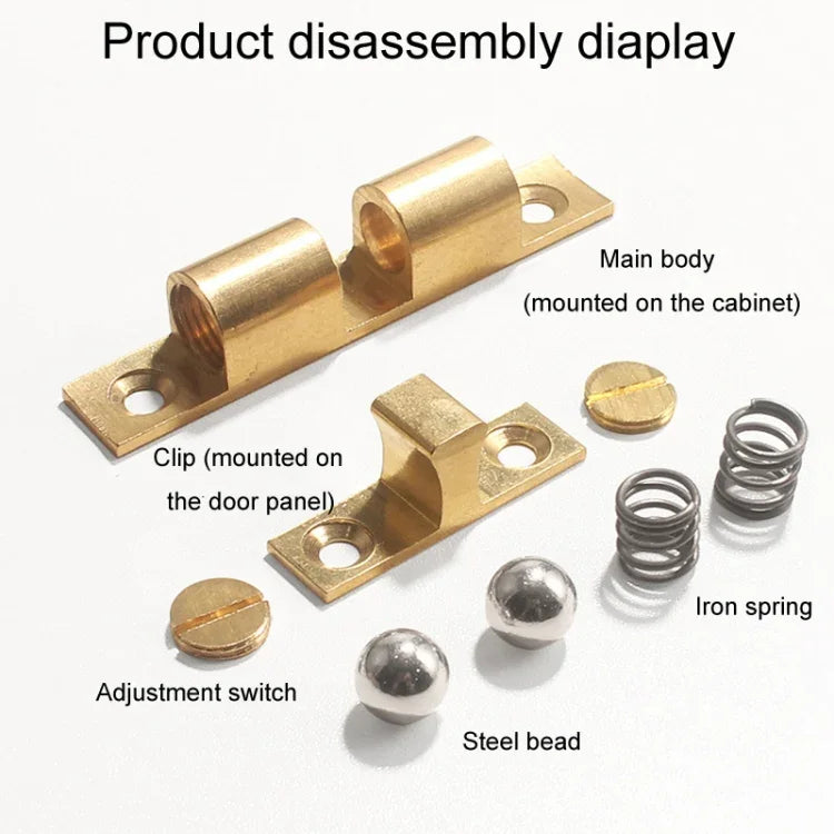 2pcs Fecho Magnético de Mola para Armário com Ventosa, Pequeno Dourado, Médio Dourado, Grande Dourado, Extra Grande Dourado, Pequeno Prateado, Médio Prateado, Grande Prateado, Extra Grande Prateado