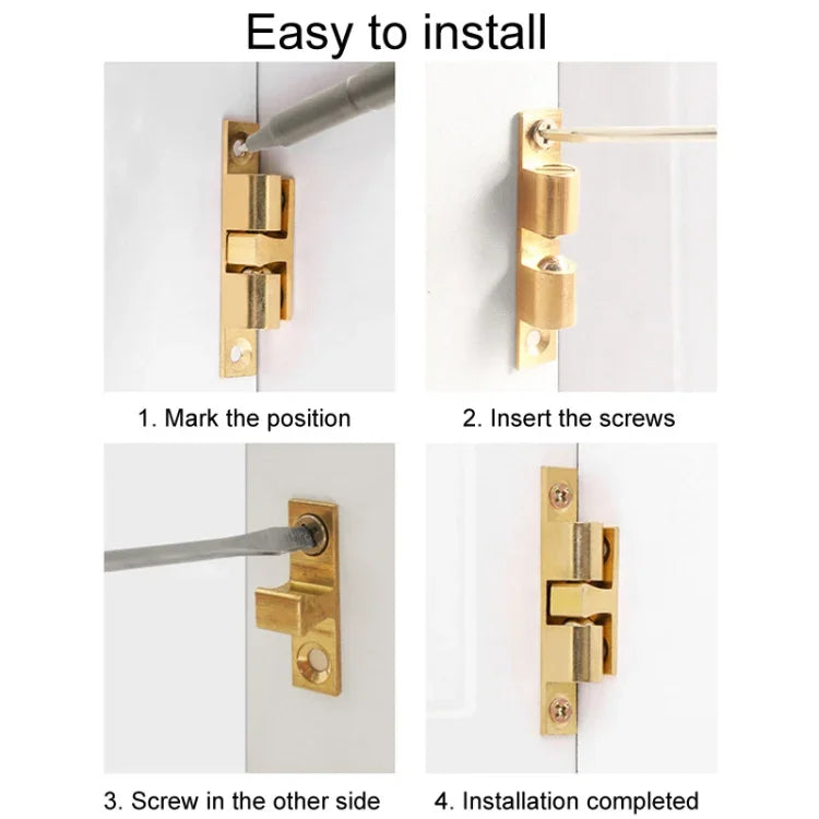 2pcs Fecho Magnético de Mola para Armário com Ventosa, Pequeno Dourado, Médio Dourado, Grande Dourado, Extra Grande Dourado, Pequeno Prateado, Médio Prateado, Grande Prateado, Extra Grande Prateado