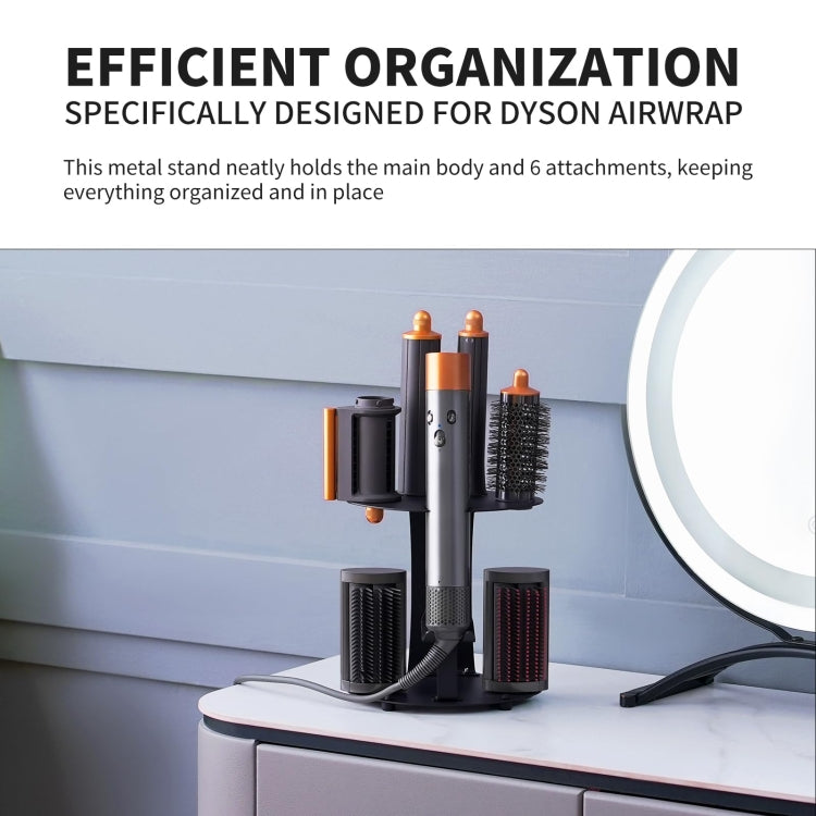 Suporte de Parede em Aço Carbono para Armazenamento de Ferro de Ondular Dyson Airwrap