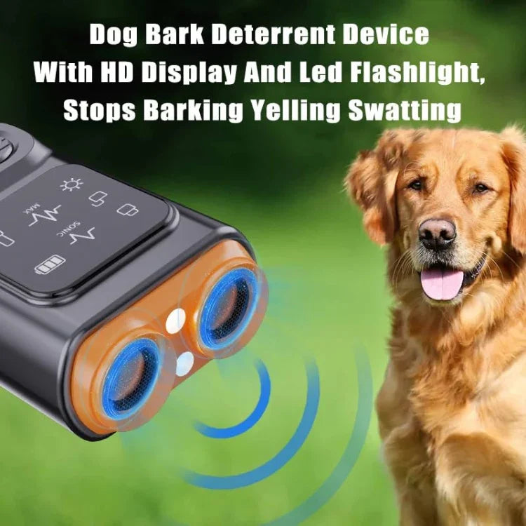 Repelente Ultrassónico para Cães com Dupla Cabeça e Luz LED de Alta Potência, P7