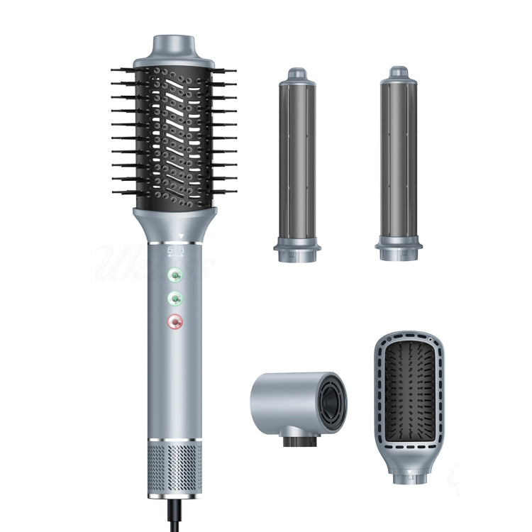 Pente de Ar Quente 5 em 1 Modelador Automático com Íons Negativos Secador de Cabelo, Cinzento Plugue UE, Cinzento Plugue UK, Cinzento Plugue US, Azul Dourado Plugue US, Preto Dourado Plugue UE, Preto Dourado Plugue UK