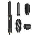Pente de Ar Quente 5 em 1 Modelador Automático com Íons Negativos Secador de Cabelo, Cinzento Plugue UE, Cinzento Plugue UK, Cinzento Plugue US, Azul Dourado Plugue US, Preto Dourado Plugue UE, Preto Dourado Plugue UK