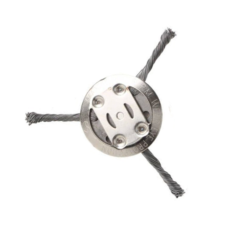 Roda de Capina de Arame de Aço Disco de Capina de Arame Torcido Acessórios para Lâmina de Cortador, 3-cabeças, 6-cabeças