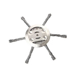Roda de Capina de Arame de Aço Disco de Capina de Arame Torcido Acessórios para Lâmina de Cortador, 3-cabeças, 6-cabeças