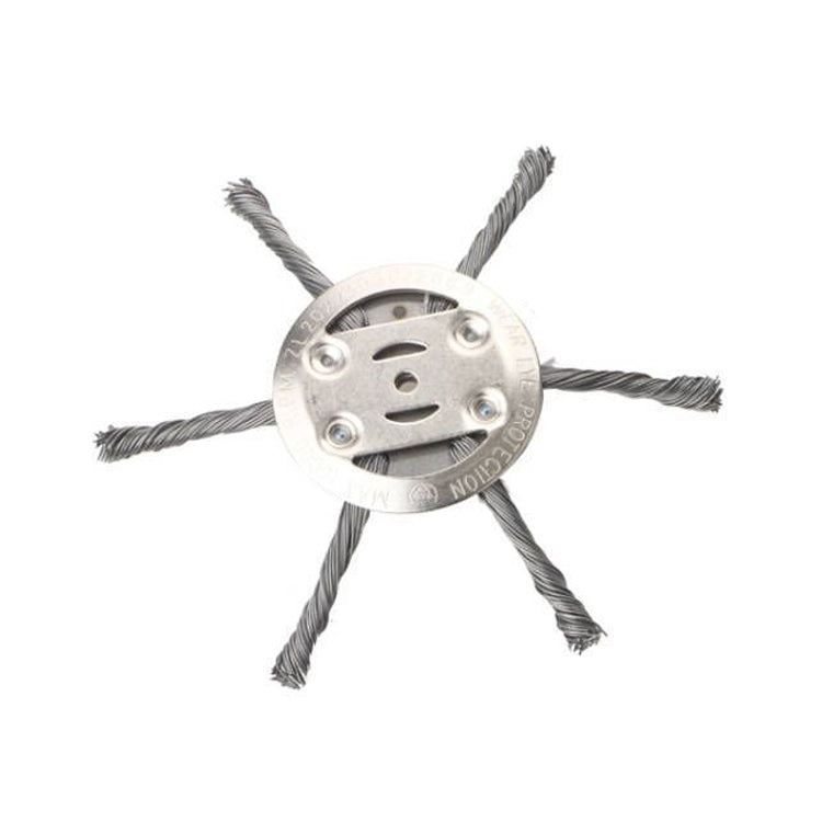 Roda de Capina de Arame de Aço Disco de Capina de Arame Torcido Acessórios para Lâmina de Cortador, 3-cabeças, 6-cabeças