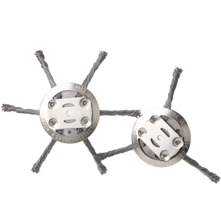 Roda de Capina de Arame de Aço Disco de Capina de Arame Torcido Acessórios para Lâmina de Cortador, 3-cabeças, 6-cabeças