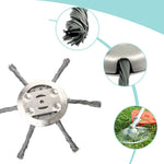Roda de Capina de Arame de Aço Disco de Capina de Arame Torcido Acessórios para Lâmina de Cortador, 3-cabeças, 6-cabeças