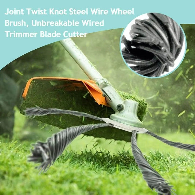 Roda de Capina de Arame de Aço Disco de Capina de Arame Torcido Acessórios para Lâmina de Cortador, 3-cabeças, 6-cabeças