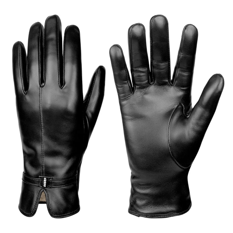 Luvas para Mulher em Pele de Carneiro com Forro de Lã Resistente ao Vento Quentes Luvas Grossas para Neve com Ecrã Tátil para Condução, S, M, L, XL