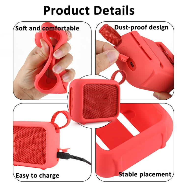 Capa de Silicone para Coluna JBL Go 4 com Correia de Fixação para Bicicleta ou Carrinho de Golfe