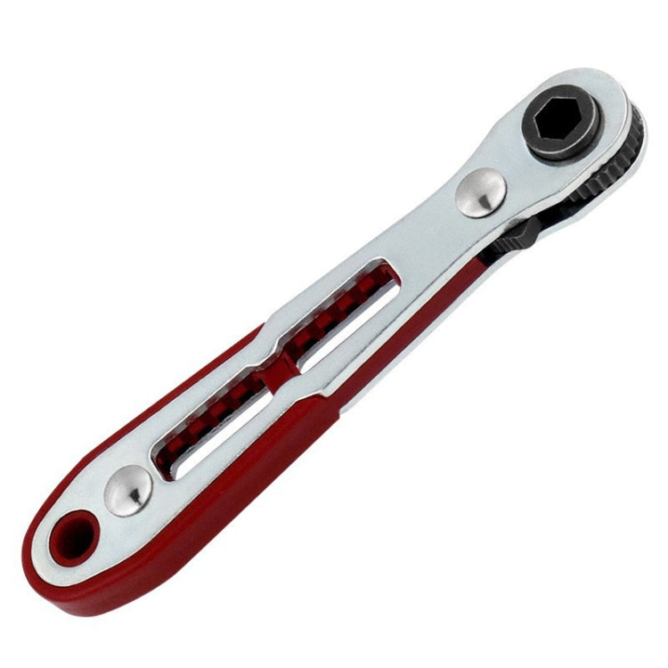 Chave de fendas de catraca mini bidirecional, chave de soquete manual multiusos estilo cabeça chata