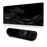 Tapete de Rato Gaming Big Wave em Borracha Antiderrapante para Secretária, 300x600x2mm, 300x700x3mm, 300x800x2mm, 300x800x3mm, 400x900x2mm, 400x900x3mm