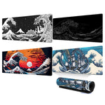 Tapete de Rato Gaming Big Wave em Borracha Antiderrapante para Secretária, 300x600x2mm, 300x700x3mm, 300x800x2mm, 300x800x3mm, 400x900x2mm, 400x900x3mm