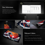 Tapete de Rato Gaming Big Wave em Borracha Antiderrapante para Secretária, 300x600x2mm, 300x700x3mm, 300x800x2mm, 300x800x3mm, 400x900x2mm, 400x900x3mm