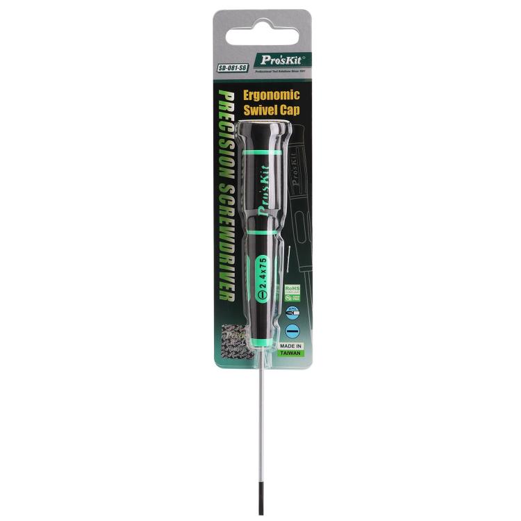 Chave de fendas de precisão ProsKit SD-081-S7 com fenda (3,0 x 100mm) para reparações eletrónicas diárias
