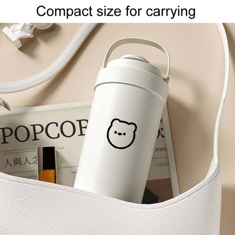 Caneca Isolada Portátil em Aço Inoxidável 316 Copo Duplo para Café com Palhinha, 500ml