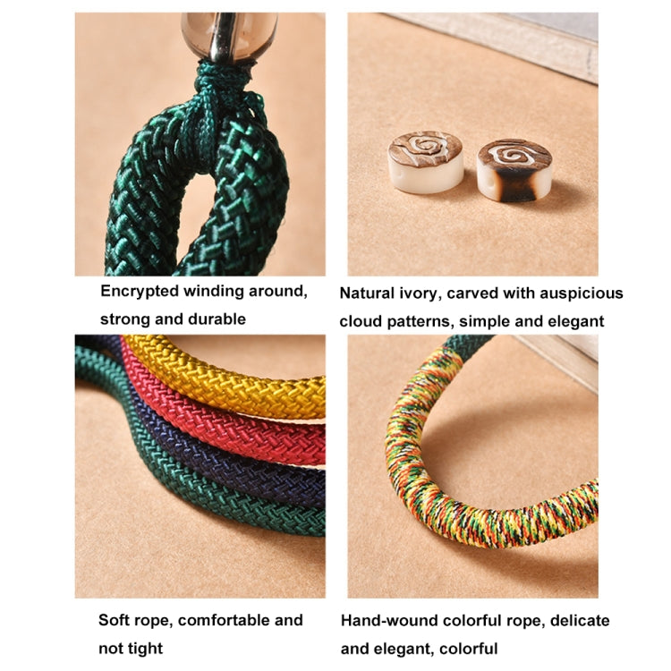 Carved Auspicious Cloud Hand-Woven Mobile Phone Anti-Lost Wrist Lanyard Key Pendant